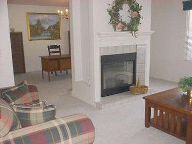 utah ski condo fireplace